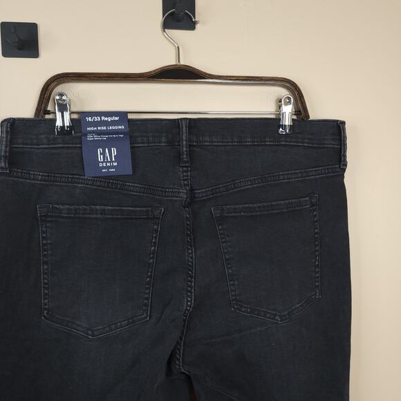 GAP Women's High Rise Legging Jeans in Black Size 16 - Picture 7 of 11